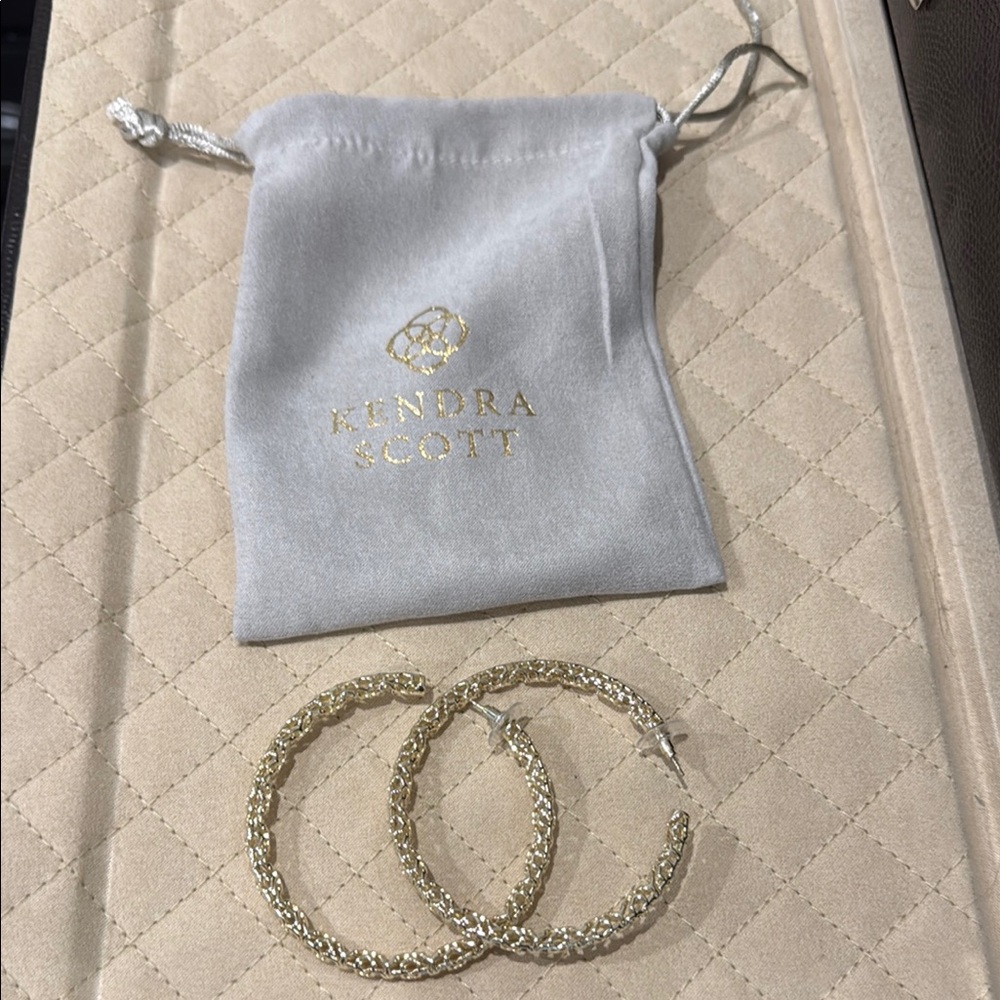 Kendra Scott Gold Statement Earrings